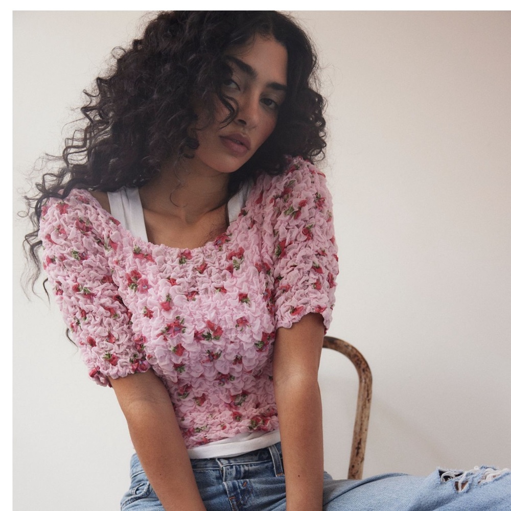 Free people rose Cropped top🌹